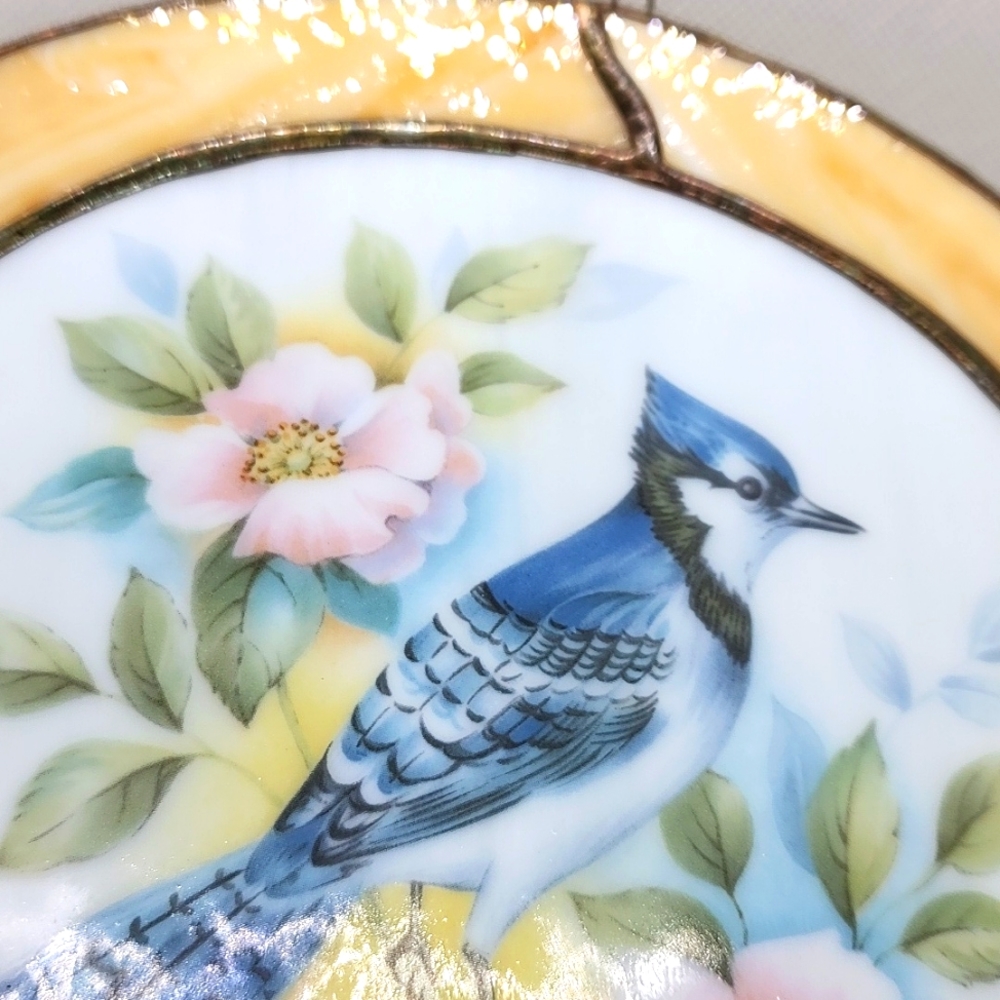 Vintage Bird and Flowers Round Suncather - Picture 4 of 9